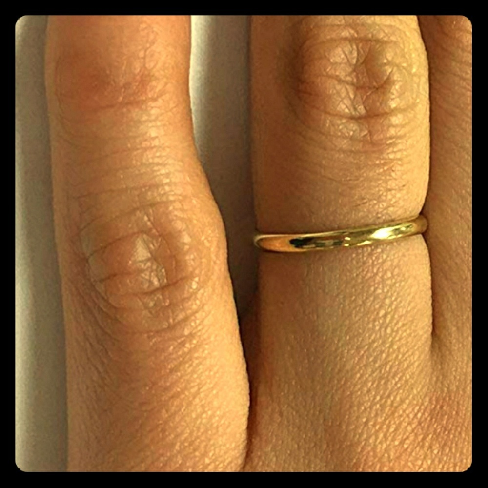 2 mm 14k yellow gold wedding band